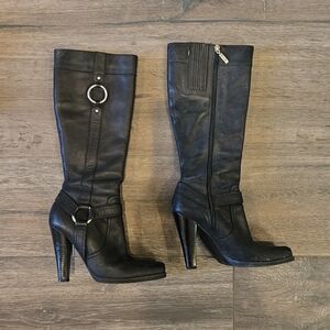 Guess Black Heeled Knee-High Boots